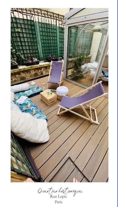 Villa Lepic, Luxury Flat In Montmartre With Private Terrasse-Appartement Entier Paris Extérieur photo